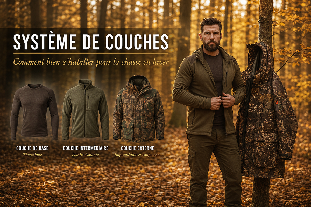Système de couches : comment bien s'habiller pour la chasse en hiver